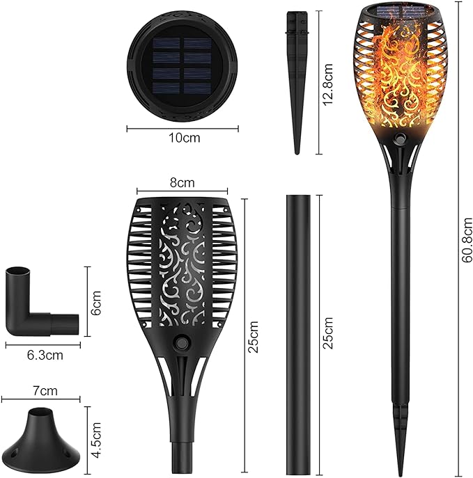 ANTORCHAS DE LUZ SOLAR X2